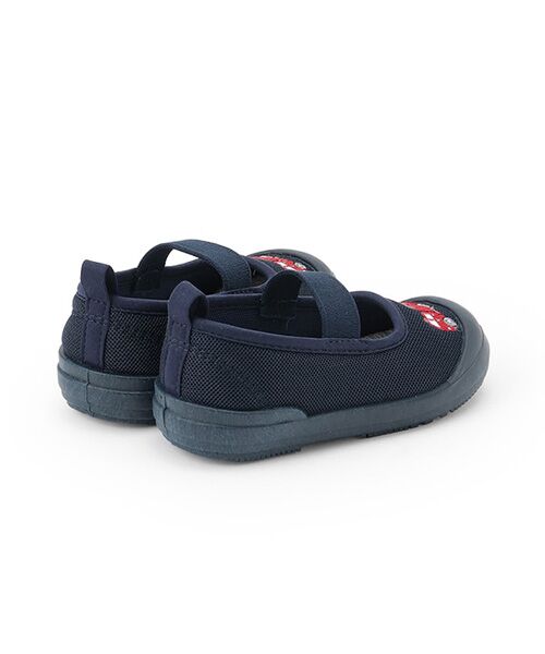 petit main / プティマイン ベビー・キッズシューズ | ワンポイント刺繍メッシュ上履き | 詳細1