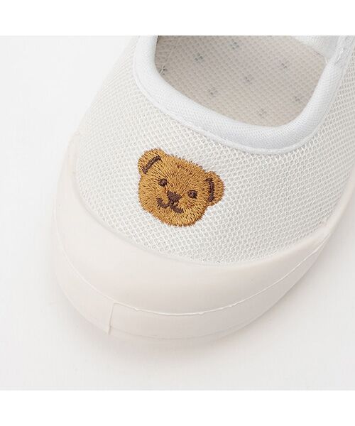 petit main / プティマイン ベビー・キッズシューズ | ワンポイント刺繍メッシュ上履き | 詳細2