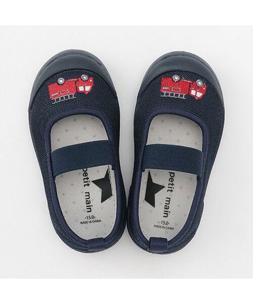 petit main / プティマイン ベビー・キッズシューズ | ワンポイント刺繍メッシュ上履き | 詳細7