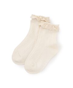 petit main / プティマイン ソックス | レース付きクルーソックス