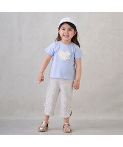 petit main / プティマイン ショート・ハーフ・半端丈パンツ | 【スマイルシリーズ】サイドリボン7分丈パンツ