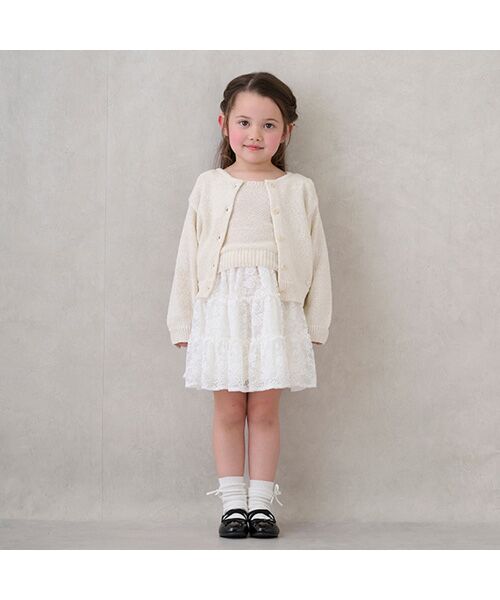 petit main / プティマイン ミニ・ひざ丈スカート | 【リンク】レーススカート | 詳細1