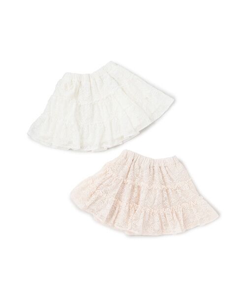 petit main / プティマイン ミニ・ひざ丈スカート | 【リンク】レーススカート | 詳細12