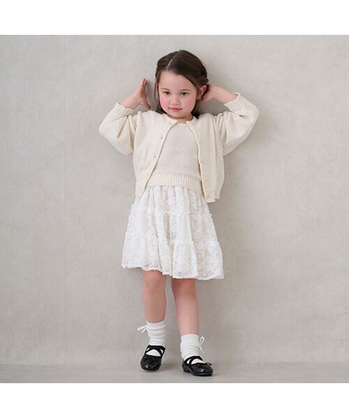 petit main / プティマイン ミニ・ひざ丈スカート | 【リンク】レーススカート | 詳細2