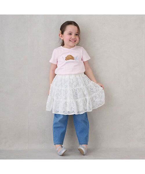 petit main / プティマイン ミニ・ひざ丈スカート | 【リンク】レーススカート | 詳細4