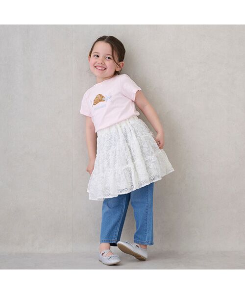 petit main / プティマイン ミニ・ひざ丈スカート | 【リンク】レーススカート | 詳細5