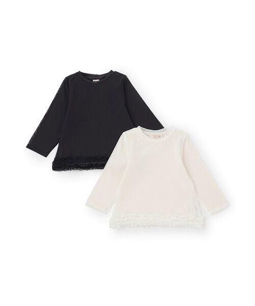 petit main / プティマイン Tシャツ | シアーレイヤード長袖T | 詳細10