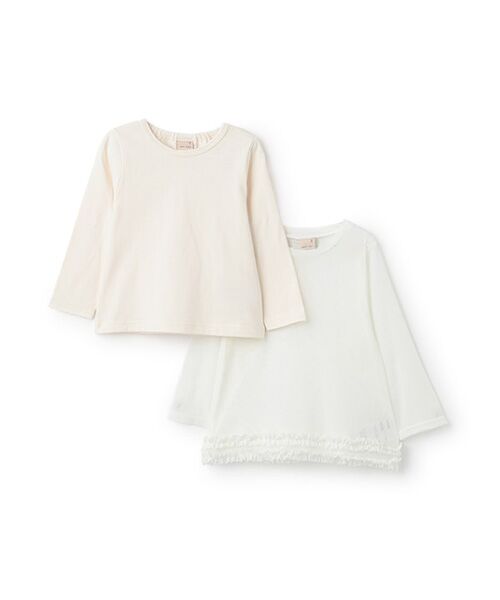 petit main / プティマイン Tシャツ | シアーレイヤード長袖T | 詳細3