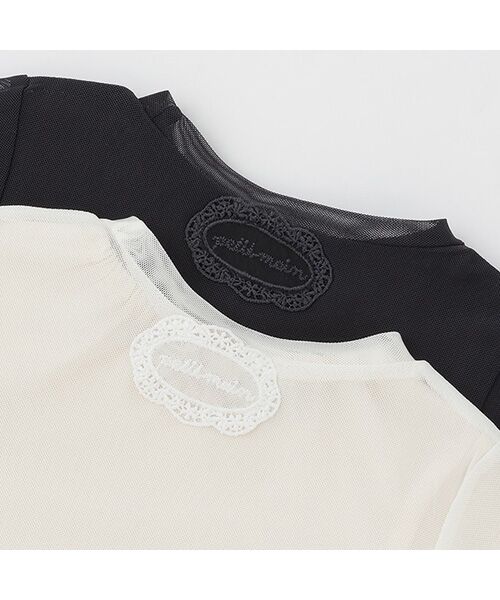 petit main / プティマイン Tシャツ | シアーレイヤード長袖T | 詳細8