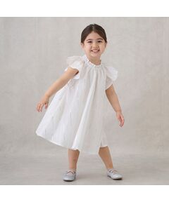 petit main / プティマイン ミニ丈・ひざ丈ワンピース | 【リンク】ラメストライプ/花柄ワンピース