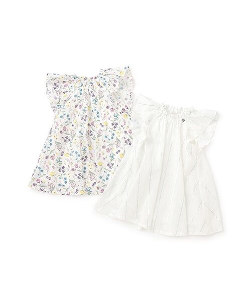 petit main / プティマイン ミニ丈・ひざ丈ワンピース | 【リンク】ラメストライプ/花柄ワンピース | 詳細17