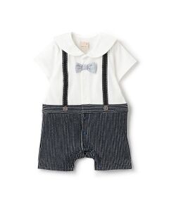 petit main / プティマイン ロンパース | 半袖おめかしカバーオール