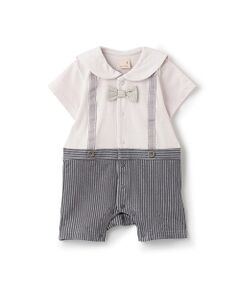 petit main / プティマイン ロンパース | 半袖おめかしカバーオール