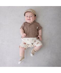 petit main / プティマイン ロンパース | 【リンク】アソート柄パンツカバーオール