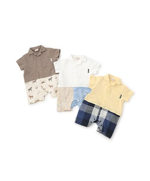 petit main / プティマイン ロンパース | 【リンク】アソート柄パンツカバーオール | 詳細9