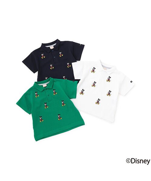 希少　90s Disney ディズニー ポロシャツ ゴルフ刺繍 襟袖ライン　総柄 Disney 90s vintageビンテージ品 ゴルフ デザイン ポロシャツ