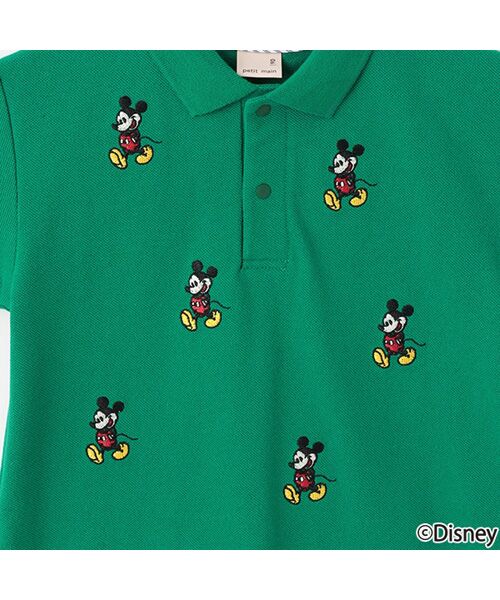 セール】 【Disney】ミッキー刺繍半袖ポロ （ポロシャツ