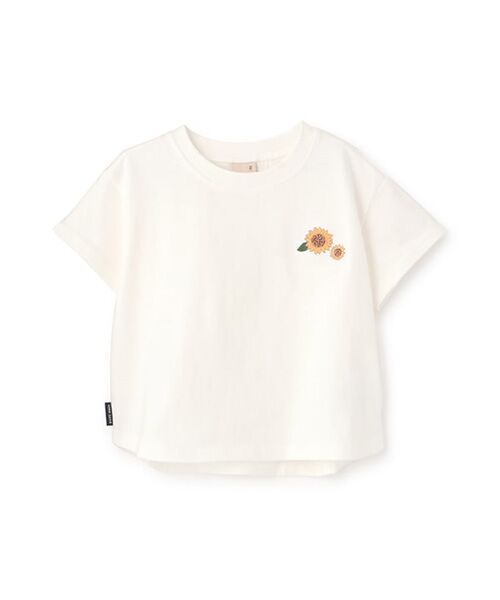 petit main / プティマイン Tシャツ | 【GOODPRICE冷感】刺繍半袖Tシャツ(オフホワイト)