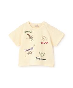 petit main / プティマイン Tシャツ | 【接触冷感】モチーフロゴ刺繍半袖Tシャツ