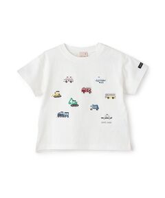 petit main / プティマイン Tシャツ | 【接触冷感】働く車刺繍半袖Tシャツ