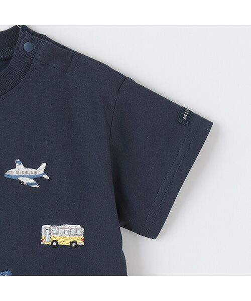 petit main / プティマイン Tシャツ | 【接触冷感】働く車刺繍半袖Tシャツ | 詳細3
