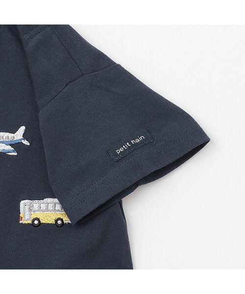 petit main / プティマイン Tシャツ | 【接触冷感】働く車刺繍半袖Tシャツ | 詳細4
