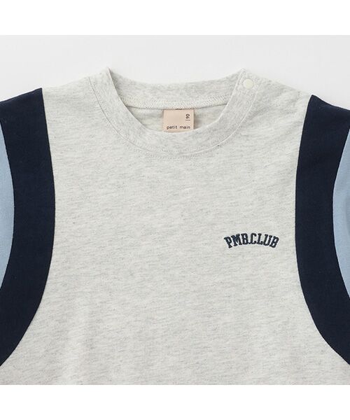 petit main / プティマイン Tシャツ | 【接触冷感】袖ライン配色半袖Tシャツ | 詳細2