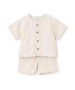 petit main / プティマイン カットソー | 布帛半袖セットアップ