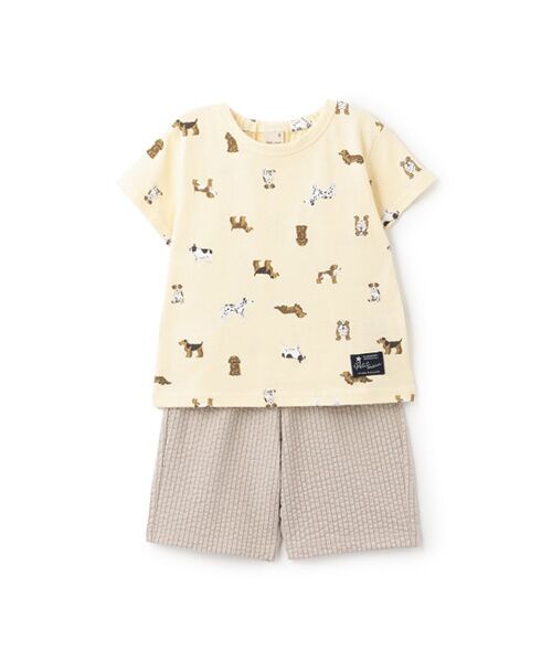 petit main / プティマイン ルームウェア | BOYS半袖パジャマ(クリ-ム)