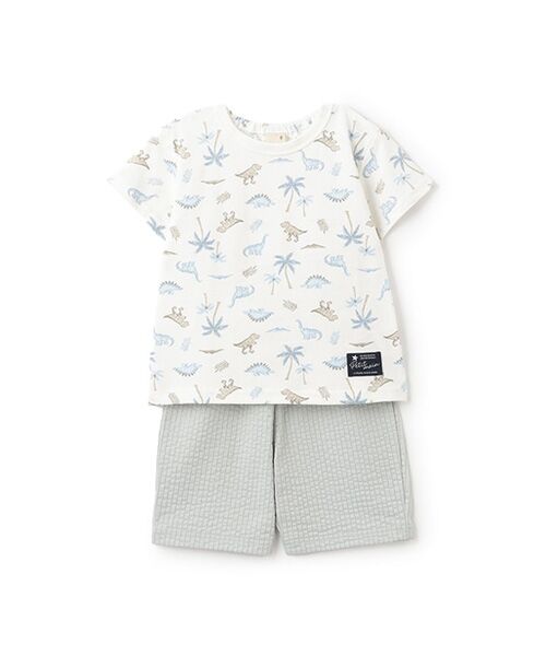 petit main / プティマイン ルームウェア | BOYS半袖パジャマ(エメラルドグリ-ン)