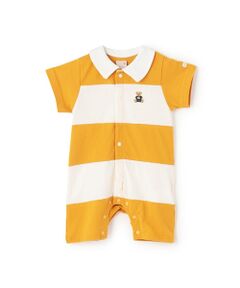 petit main / プティマイン ロンパース | 切替ラガーカバーオール