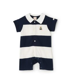 petit main / プティマイン ロンパース | 切替ラガーカバーオール