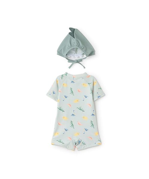 petit main / プティマイン 水着・スイムグッズ | なりきりキャップ付き総柄水着 | 詳細3