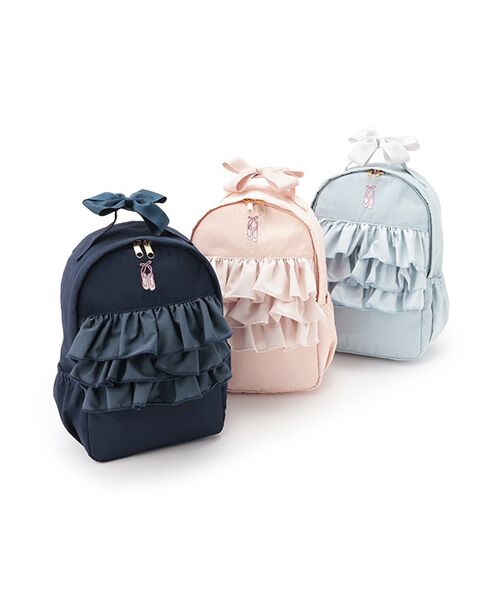 petit main / プティマイン リュック・バックパック | トゥシューズ刺繍フリルリュック | 詳細9