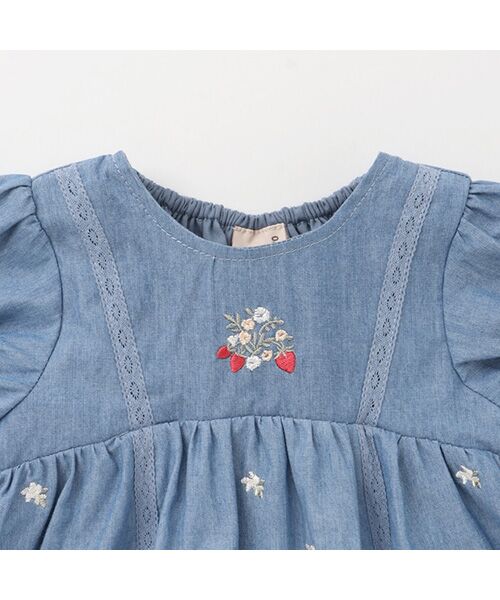 petit main / プティマイン ロンパース | 【リンク】イチゴ刺繍ロンパース | 詳細2