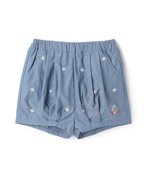 petit main / プティマイン ショート・ハーフ・半端丈パンツ | いちご刺繍バルーンパンツ | 詳細3