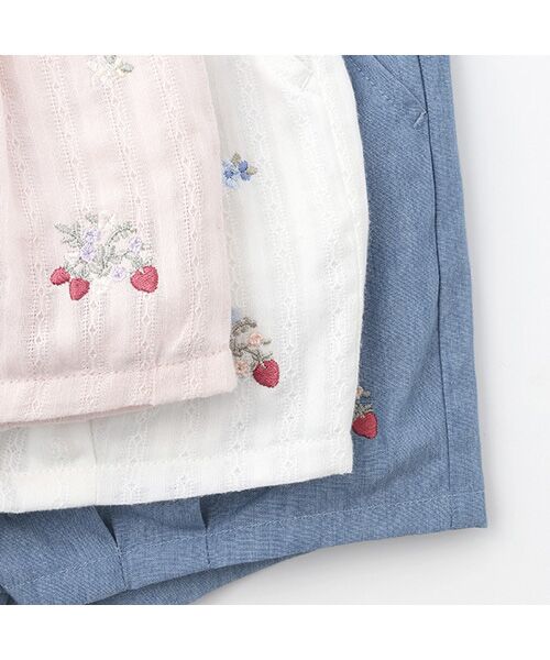 petit main / プティマイン ショート・ハーフ・半端丈パンツ | いちご刺繍バルーンパンツ | 詳細8