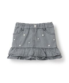 petit main / プティマイン デニムスカート | 【リンク】パールデニムスカパン