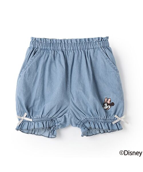 petit main / プティマイン ショート・ハーフ・半端丈パンツ | 【Disney】ミニーバルーンパンツ(サックス)