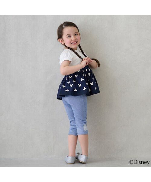 petit main / プティマイン ショート・ハーフ・半端丈パンツ | 【Disney】サイドリボン7分丈レギパン | 詳細2