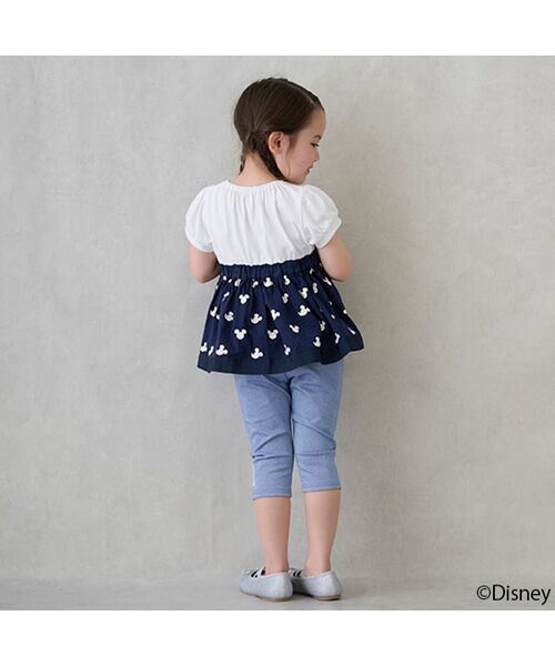 petit main / プティマイン ショート・ハーフ・半端丈パンツ | 【Disney】サイドリボン7分丈レギパン | 詳細3
