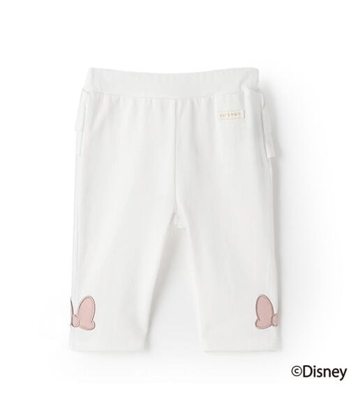 petit main/プティマイン 【Disney】サイドリボン7分丈レギパン アイボリ- 80