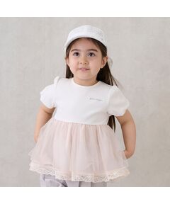 petit main / プティマイン Tシャツ | 【リンク】シアーペプラムドッキングT