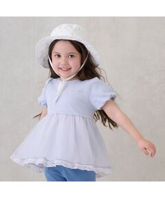 petit main / プティマイン Tシャツ | 【リンク】シアーペプラムドッキングT