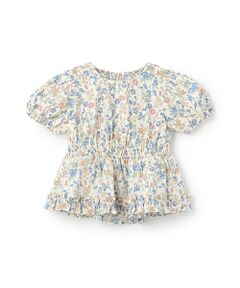 petit main / プティマイン チュニック | 【リンク】パフスリーブ柄チュニック