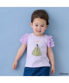 petit main / プティマイン Tシャツ | 【Disney】袖チュールグラフィックT