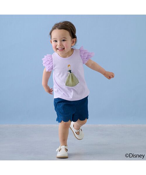 petit main / プティマイン Tシャツ | 【Disney】袖チュールグラフィックT | 詳細12
