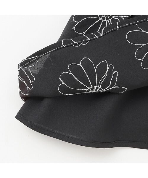 petit main / プティマイン Tシャツ | 【リンク】お花刺繍ドッキングT | 詳細10