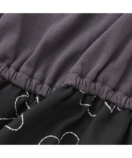 petit main / プティマイン Tシャツ | 【リンク】お花刺繍ドッキングT | 詳細11