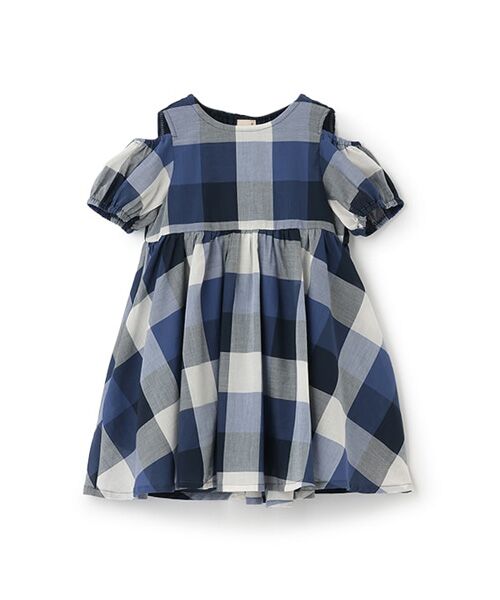 petit main / プティマイン ミニ丈・ひざ丈ワンピース | 【リンク】肩あきチェックワンピース | 詳細7